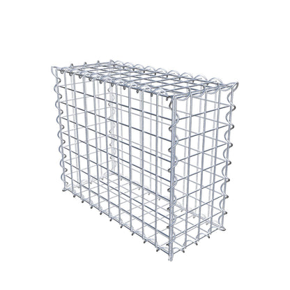 Schanskorf 50 cm x 40 cm x 20 cm (L x H x D), maaswijdte 5 cm x 5 cm, spiraalvormig