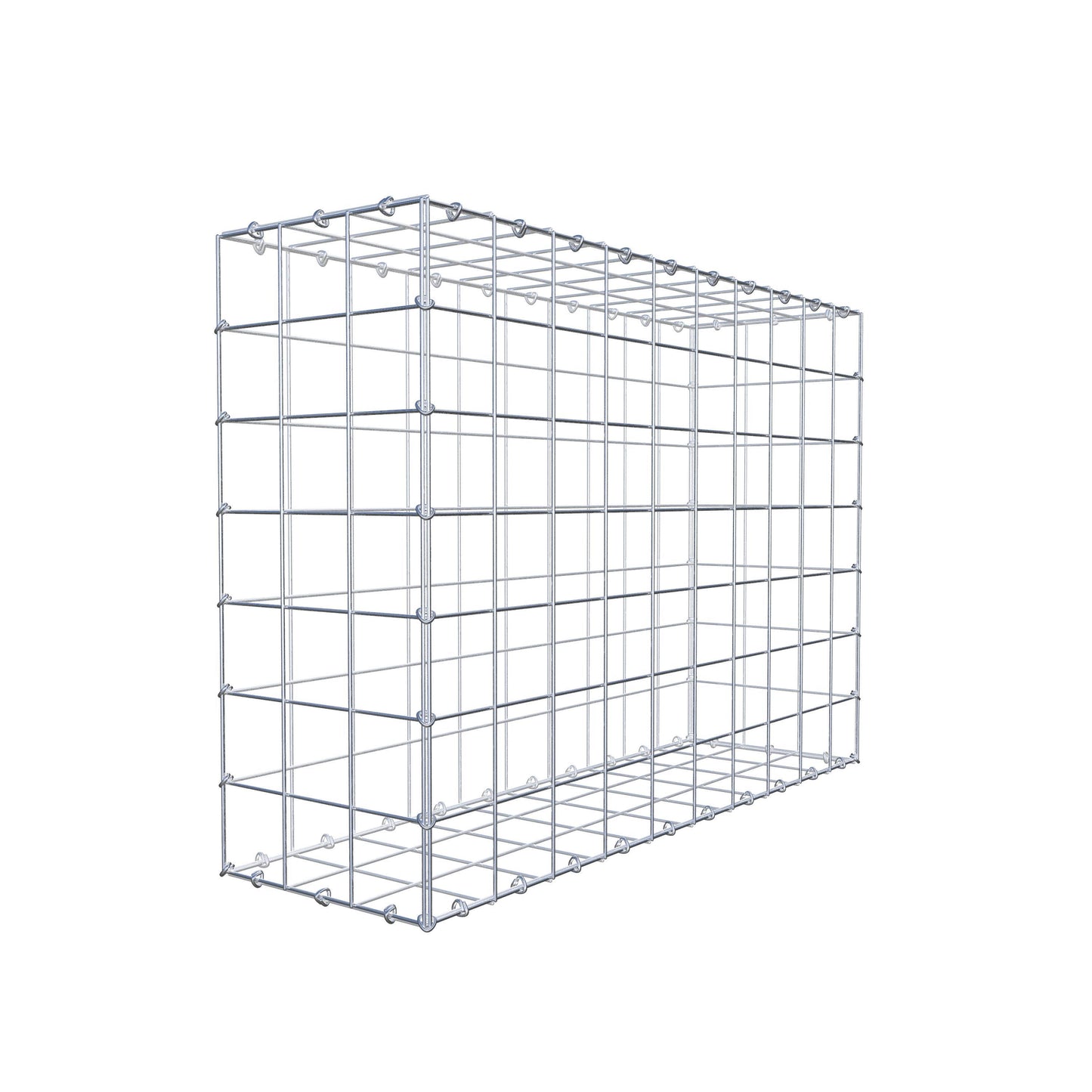 Gabbione 100 cm x 70 cm x 30 cm (L x H x P), maglia 10 cm x 10 cm, anello a C