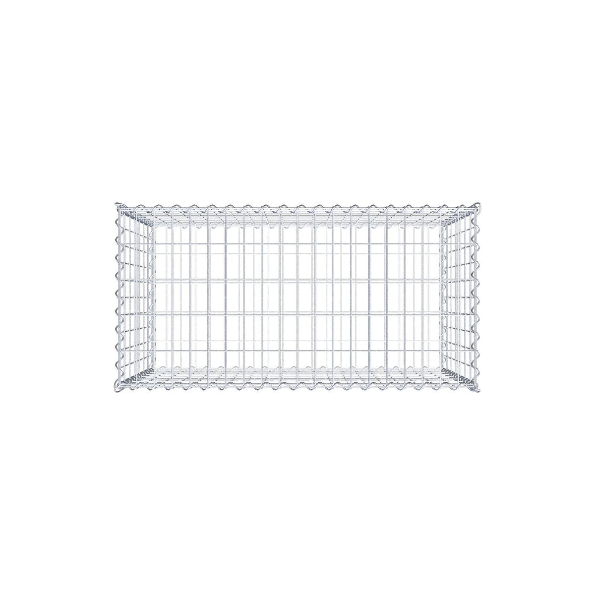 Gabião 100 cm x 70 cm x 50 cm (C x A x P), malhagem 5 cm x 10 cm, espiral