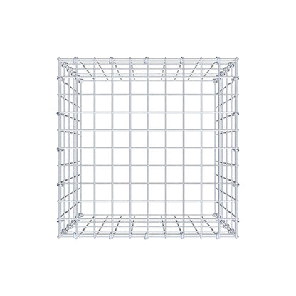 Opbouw schanskorf type 3 50 cm x 50 cm x 50 cm (L x H x D), maaswijdte 5 cm x 10 cm, C-ring