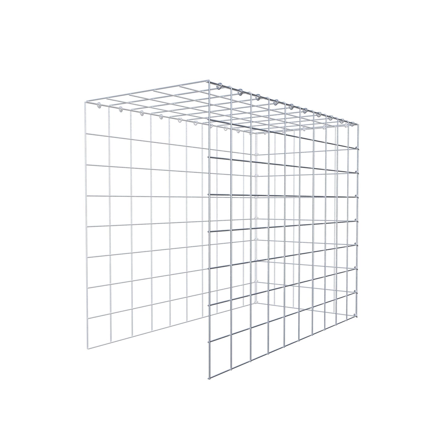 Gavión complementario de tipo 4 100 cm x 80 cm x 50 cm (L x A x P), malla 10 cm x 10 cm, anillo en C