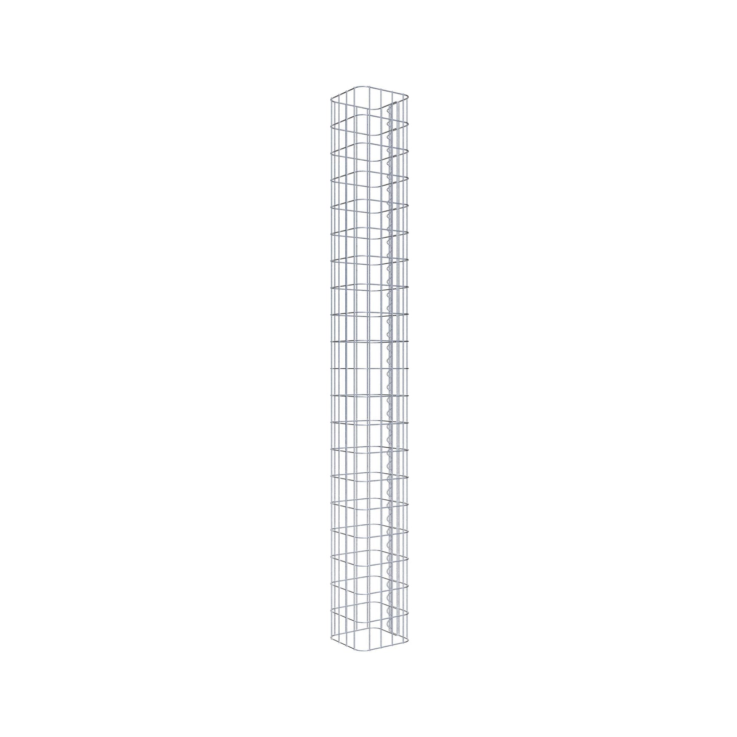 Gabionensäule eckig feuerverzinkt, 22 cm x 22 cm, 200 cm Höhe, MW 5 cm x 10 cm