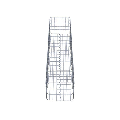 Schanskorfzuil, hoekig 37 cm x 37 cm, 160 cm hoog, MW 5 cm x 10 cm