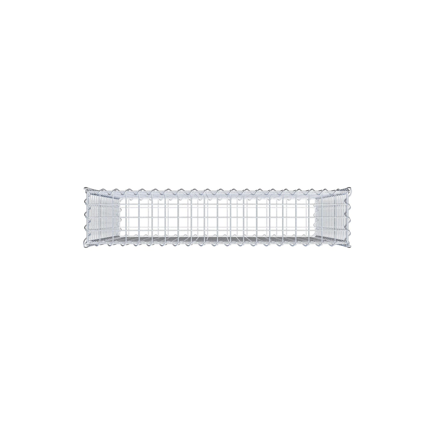 Gabione 100 cm x 100 cm x 20 cm (L x H x T), Maschenweite 5 cm x 5 cm, Spirale
