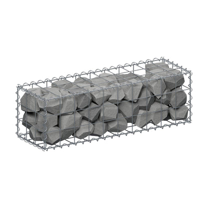 Gabion 100 cm x 30 cm x 30 cm (L x H x D), maskestørrelse 10 cm x 10 cm, spiral