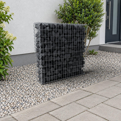 Gabion 100 cm x 100 cm x 20 cm (L x H x D), maskstorlek 5 cm x 10 cm, spiral