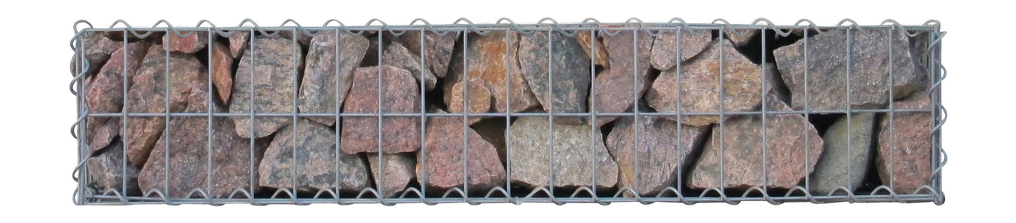 Schanskorf 100 cm x 20 cm x 30 cm (L x H x D), maaswijdte 5 cm x 10 cm, spiraalvormig