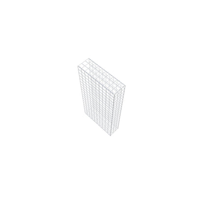 Opzetpaal type 2 200 cm x 100 cm x 30 cm (L x H x D), maaswijdte 10 cm x 10 cm, C-ring
