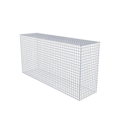 Gabbione 200 cm x 100 cm x 50 cm (L x H x P), maglia 5 cm x 5 cm, spirale