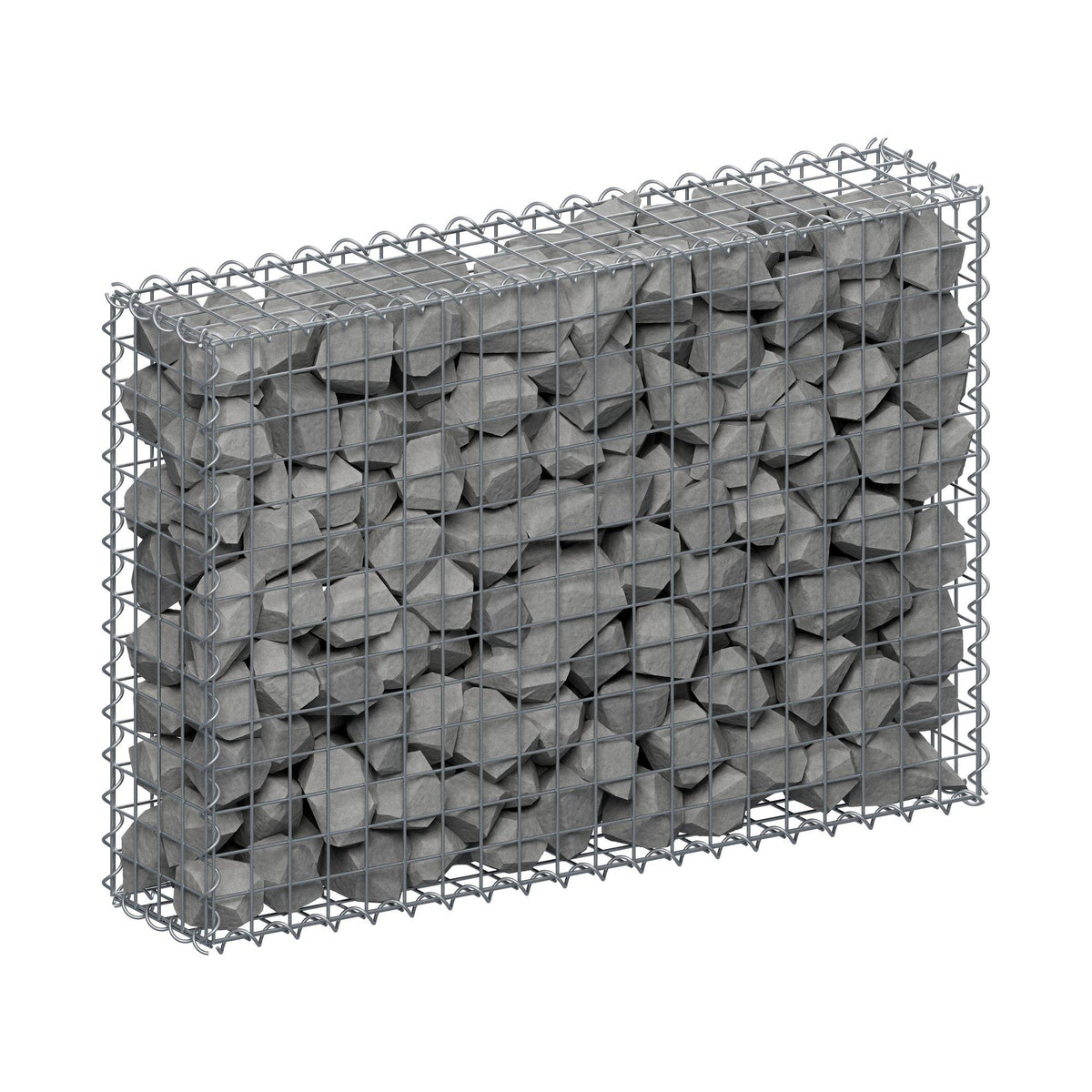 Gabion 100 cm x 70 cm x 20 cm (L x H x P), mailles 5 cm x 5 cm, spirale