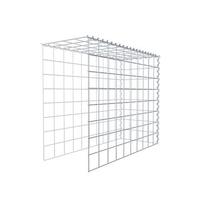 Opbouw schanskorf type 4 100 cm x 80 cm x 40 cm (L x H x D), maaswijdte 10 cm x 10 cm, spiraal