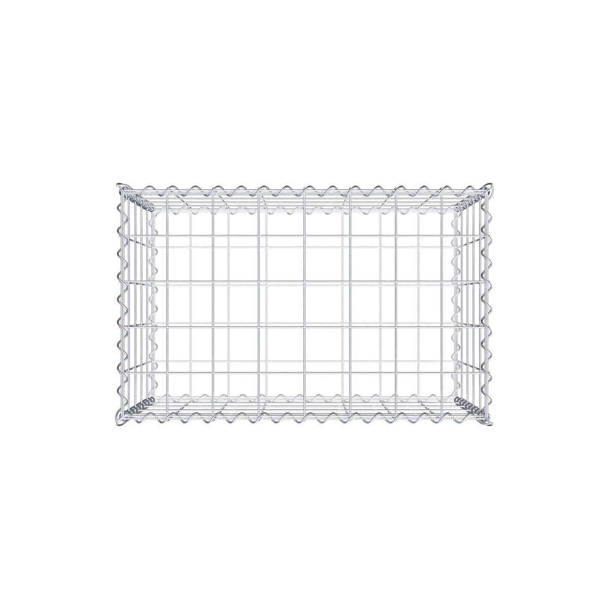 Gabion 80 cm x 50 cm x 50 cm (L x H x P), mailles 10 cm x 10 cm, spirale