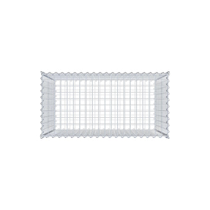 Gabion 100 cm x 80 cm x 50 cm (L x H x D), maskestørrelse 5 cm x 5 cm, spiral