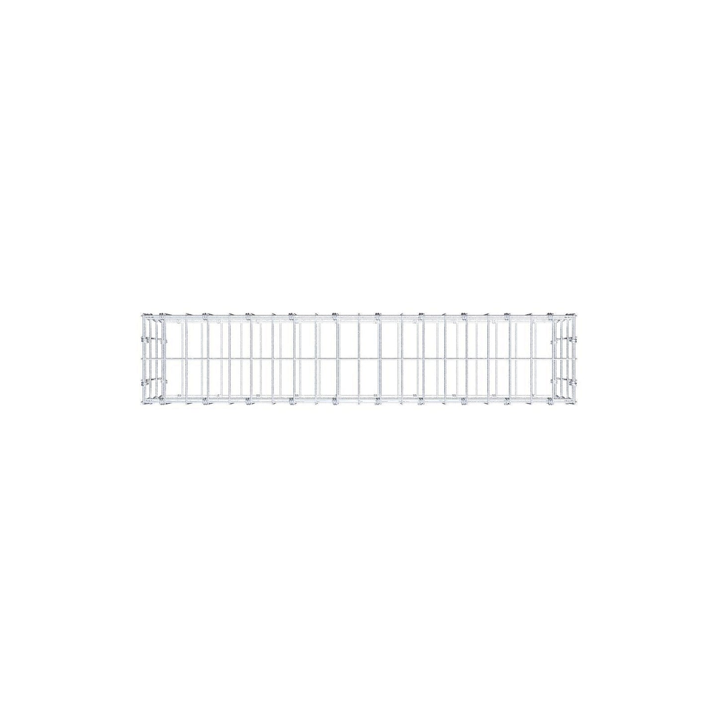 Schanskorf 100 cm x 30 cm x 20 cm (L x H x D), maaswijdte 5 x 10 cm, spiraalring