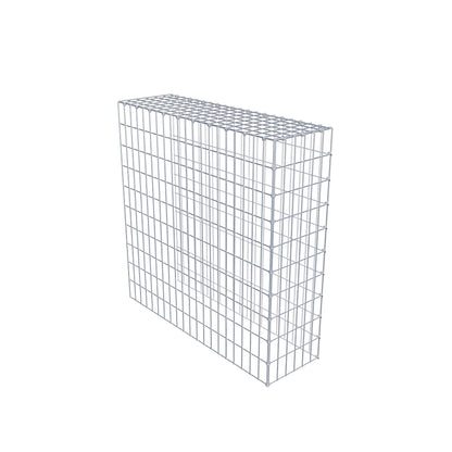 Monteret gabion type 4 100 cm x 100 cm x 30 cm (L x H x D), maskestørrelse 5 cm x 10 cm, C-ring