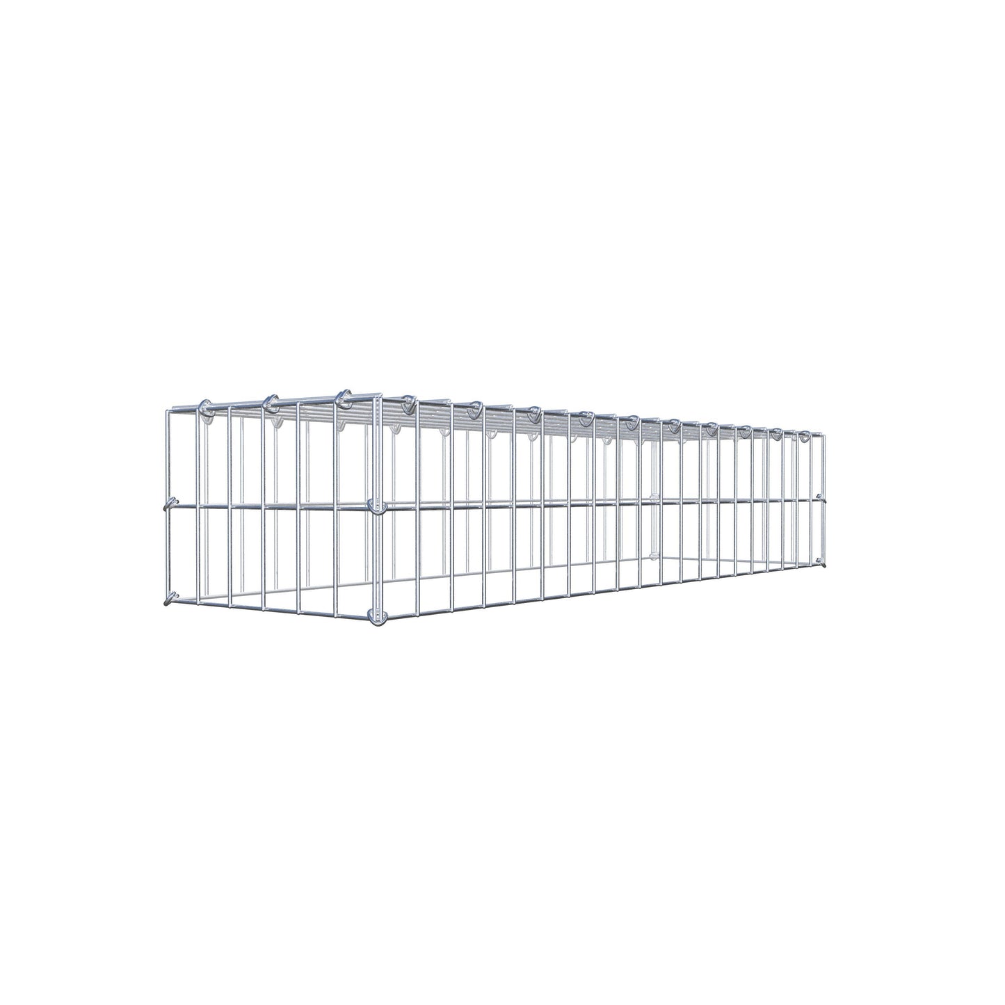 Gavión complementario de tipo 3 100 cm x 20 cm x 30 cm (L x A x P), malla 5 cm x 10 cm, anillo en C