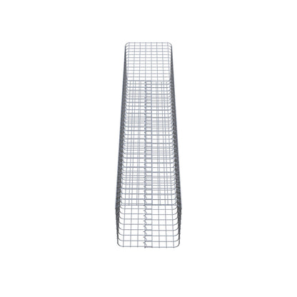 Colonne de gabion carrée 42 cm x 42 cm, hauteur 200 cm, MW 5 cm x 5 cm