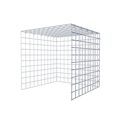 Opbouw schanskorf type 4 50 cm x 50 cm x 50 cm (L x H x D), maaswijdte 5 cm x 5 cm, C-ring