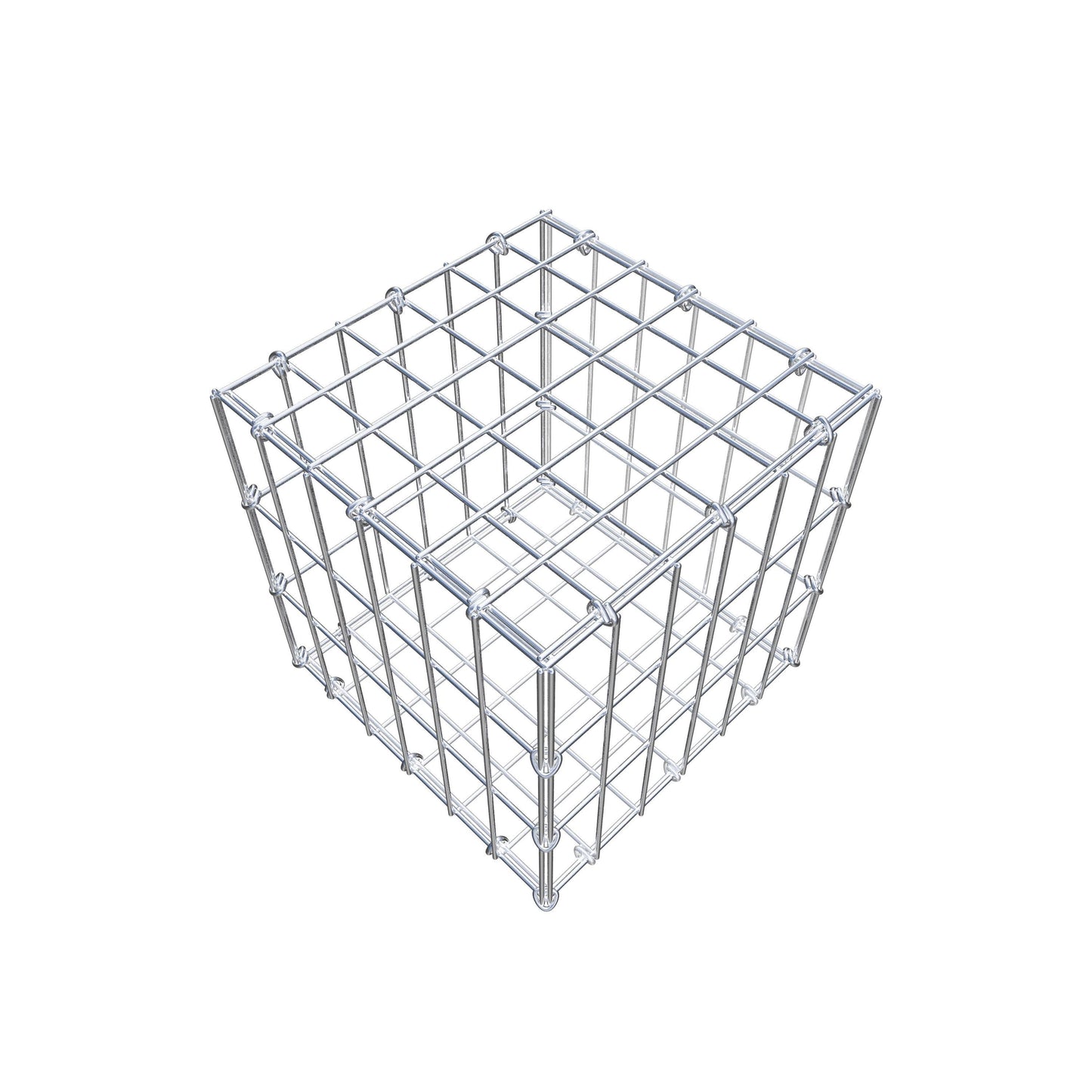 Gabião 30 cm x 30 cm x 30 cm (C x A x P), malhagem 5 cm x 10 cm, anel C