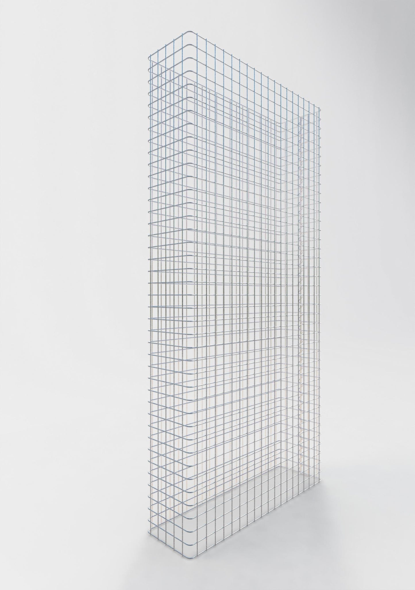 Gabion hegn længde 97 cm, højde 200 cm, dybde 27 cm, maskestørrelse 5 x 5 cm