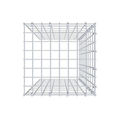 Opzetpaal type 4 100 cm x 40 cm x 40 cm (L x H x D), maaswijdte 5 cm x 10 cm, C-ring