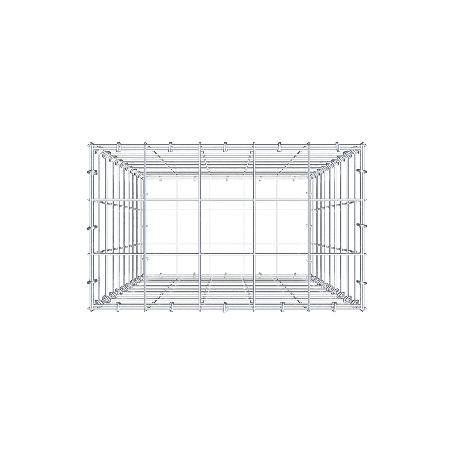 Gabion 100 cm x 50 cm x 30 cm (L x H x D), mesh size 10 cm x 10 cm, C-ring