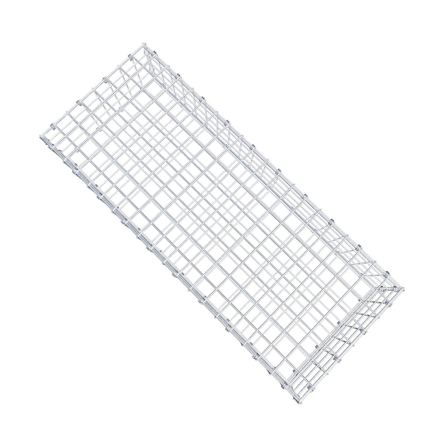 Gabião 100 cm x 20 cm x 40 cm (C x A x P), malhagem 5 x 5 cm, anel espiral