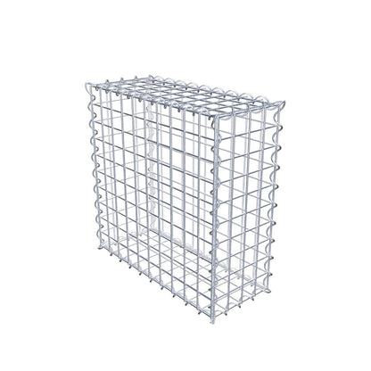 Schanskorf 50 cm x 50 cm x 20 cm (L x H x D), maaswijdte 5 cm x 5 cm, spiraalvormig