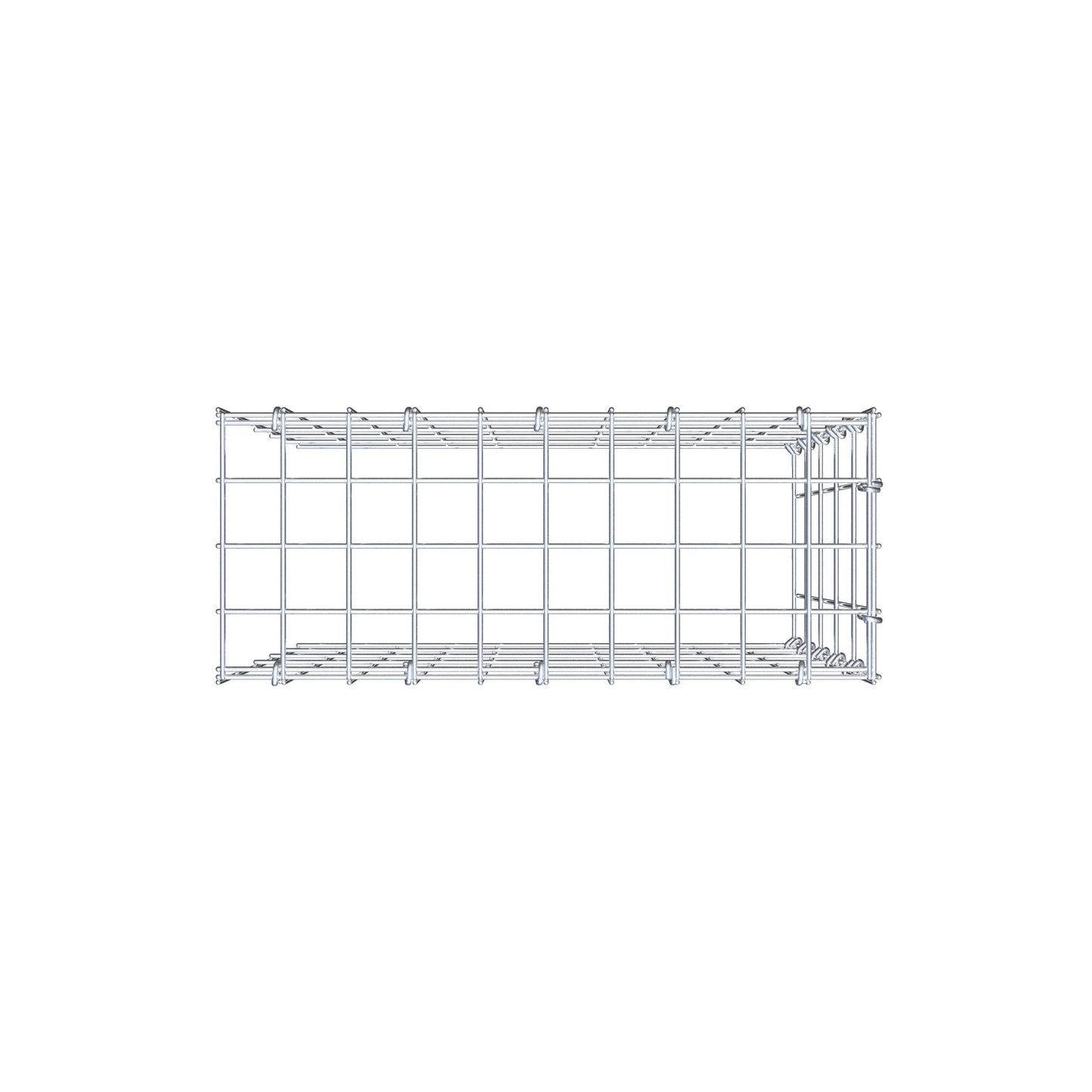 Add-on schanskorf type 4 50 cm x 50 cm x 20 cm (L x H x D), maaswijdte 5 cm x 10 cm, C-ring