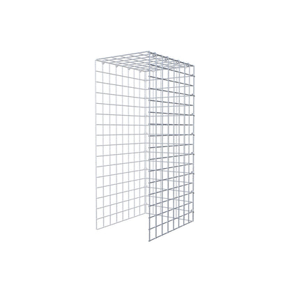 Fourche rapportée type 4 80 cm x 40 cm x 30 cm (L x H x P), mailles 5 cm x 5 cm, anneau C