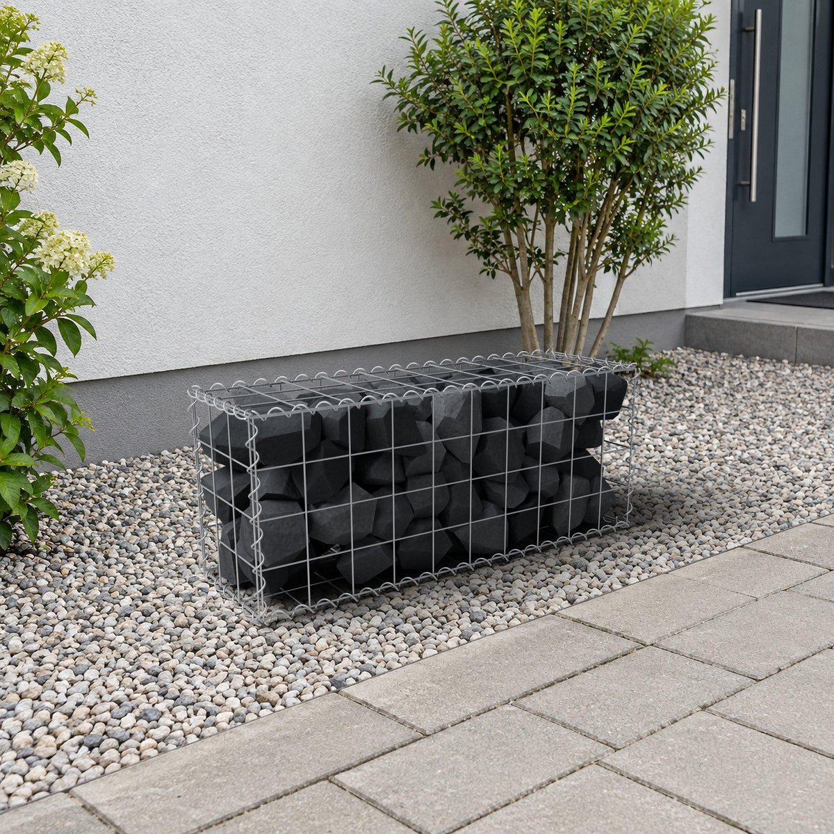 Gabion 100 cm x 40 cm x 30 cm (L x H x D), maskstorlek 10 cm x 10 cm, spiral