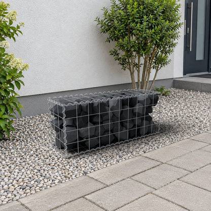 Gabion 100 cm x 40 cm x 30 cm (L x H x D), maskstorlek 10 cm x 10 cm, spiral