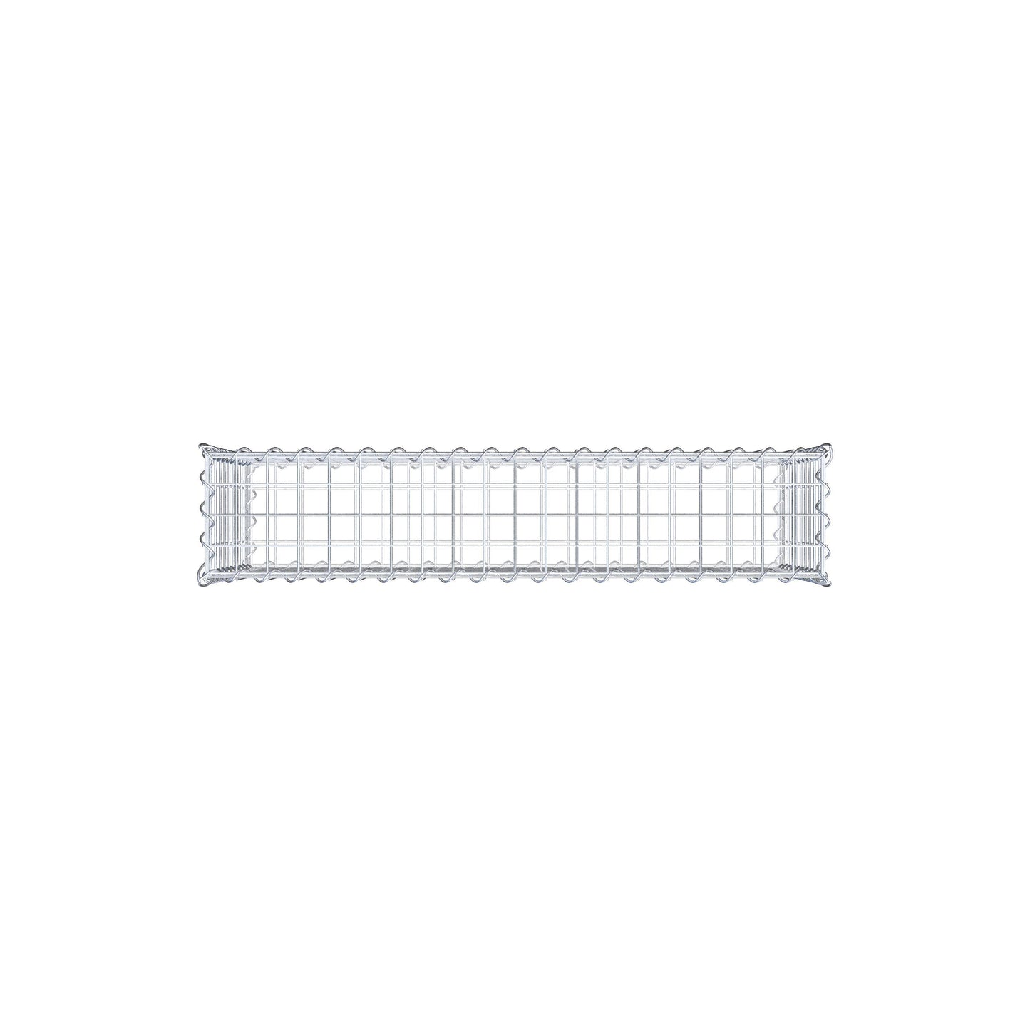 Schanskorf 100 cm x 50 cm x 20 cm (L x H x D), maaswijdte 5 cm x 5 cm, spiraalvormig