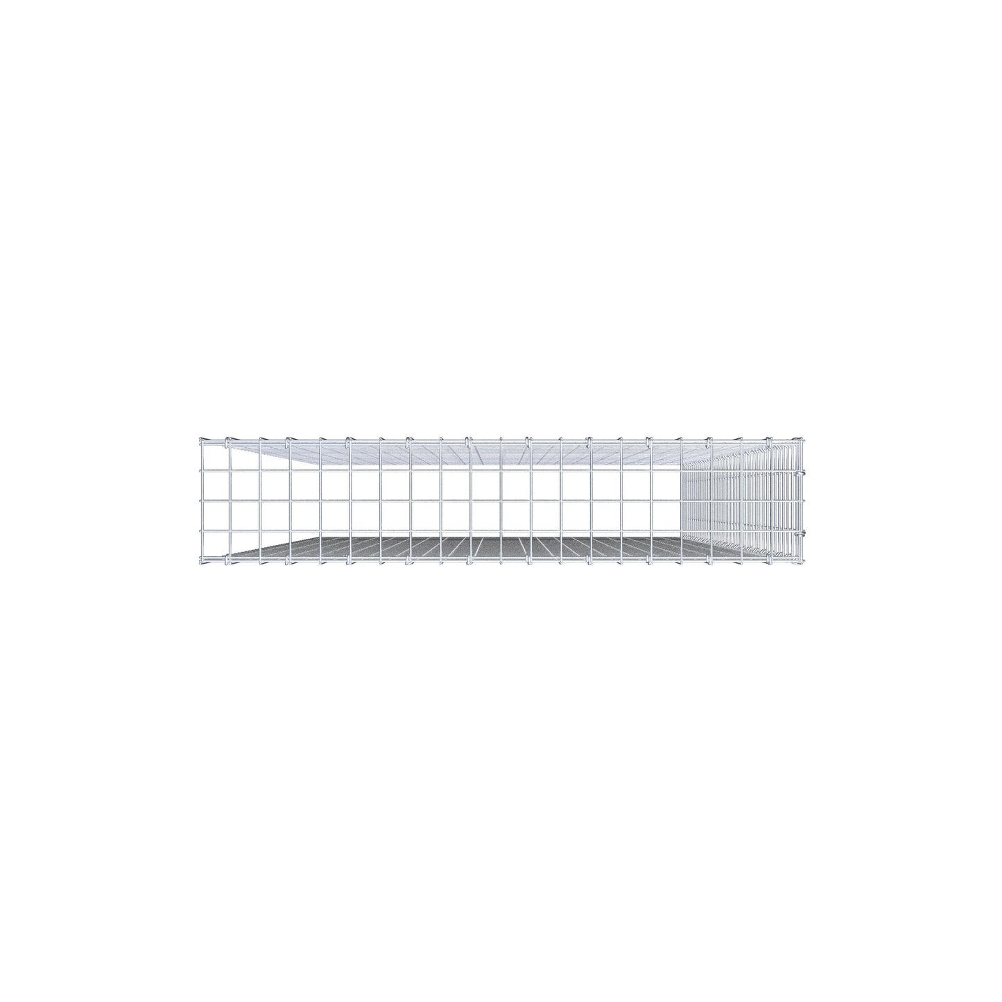Opbouw schanskorf type 4 200 cm x 100 cm x 20 cm (L x H x D), maaswijdte 5 cm x 5 cm, C-ring