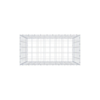 Gabion 100 cm x 100 cm x 50 cm (L x H x D), maskstorlek 10 x 10 cm, spiralring