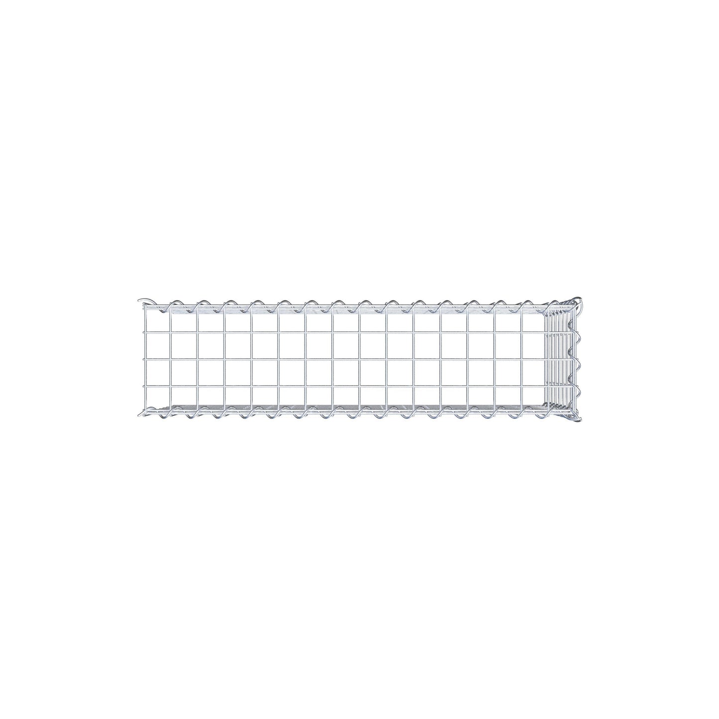 Monteret gabion type 4 80 cm x 40 cm x 20 cm (L x H x D), maskestørrelse 5 cm x 5 cm, spiral