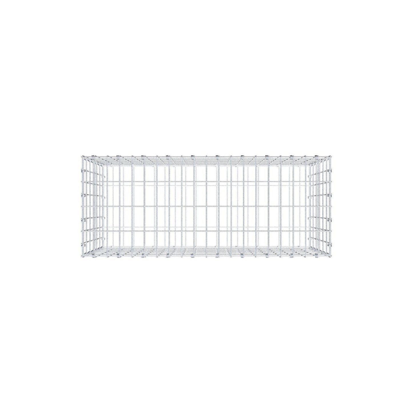 Schanskorf 100 cm x 60 cm x 40 cm (L x H x D), maaswijdte 5 x 10 cm, spiraalring