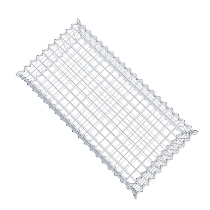 Schanskorf 100 cm x 20 cm x 50 cm (L x H x D), maaswijdte 5 cm x 5 cm, spiraalvormig