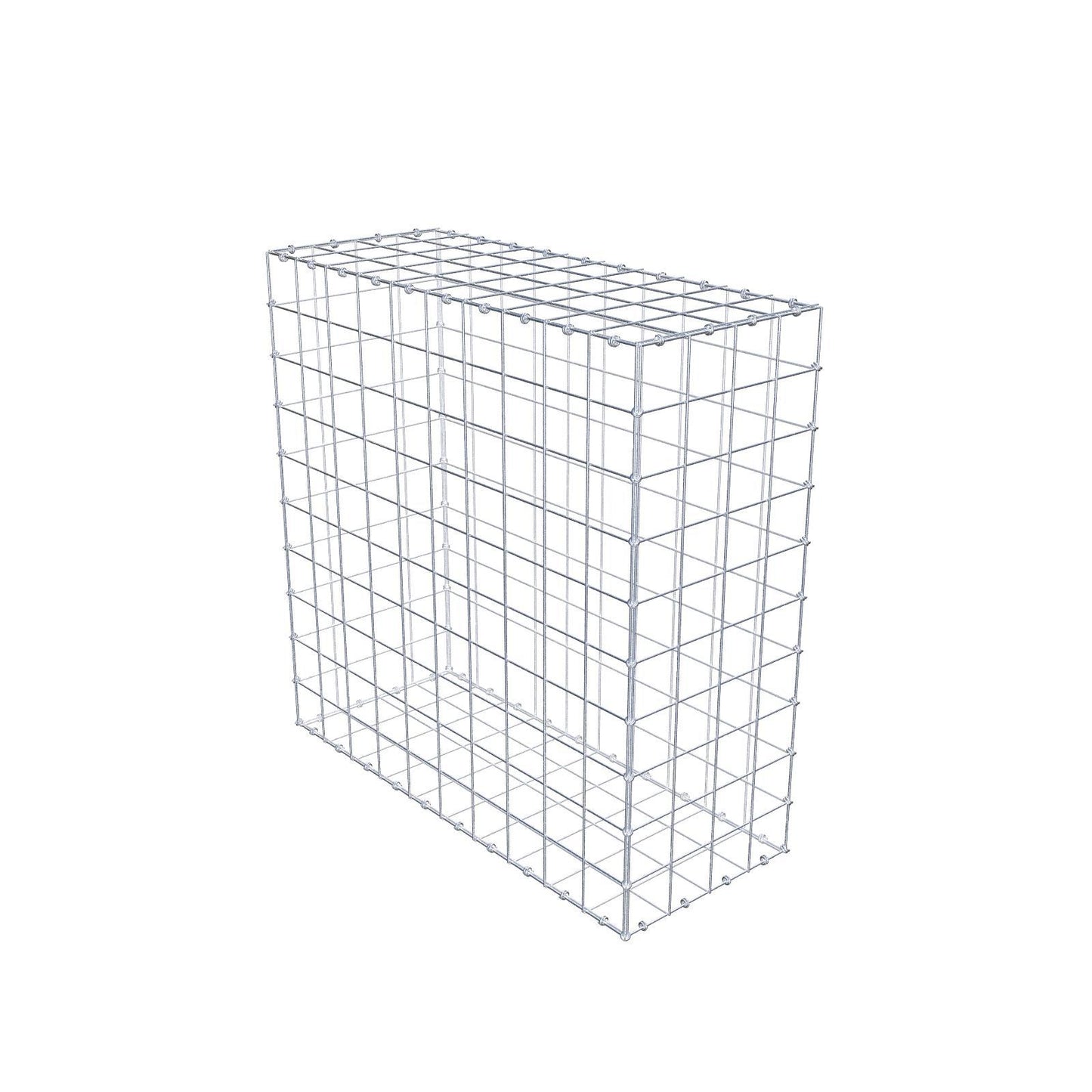 Gabion 100 cm x 100 cm x 40 cm (L x H x D), mesh size 10 x 10 cm, spiral ring