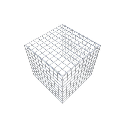 Opbouw schanskorf type 4 50 cm x 50 cm x 50 cm (L x H x D), maaswijdte 5 cm x 5 cm, C-ring