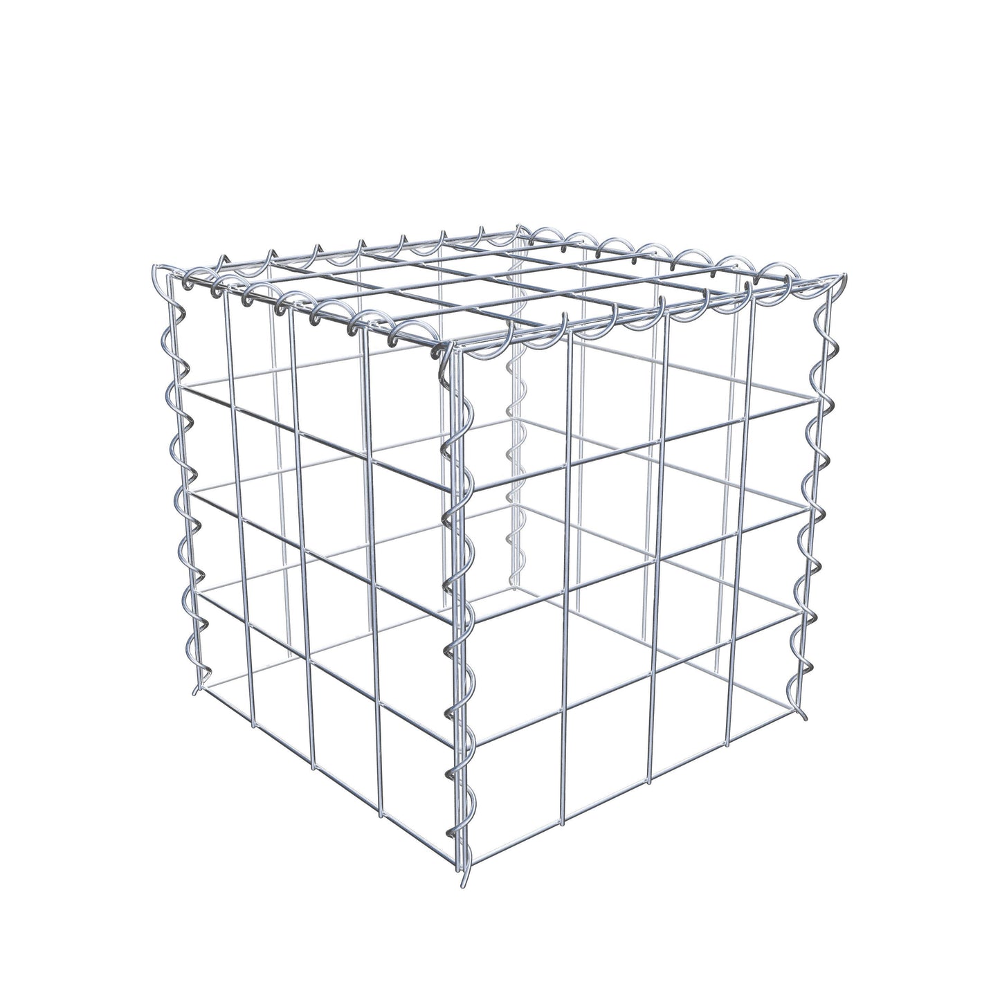 Add-on schanskorf type 3 40 cm x 40 cm x 40 cm (L x H x D), maaswijdte 10 cm x 10 cm, spiraal