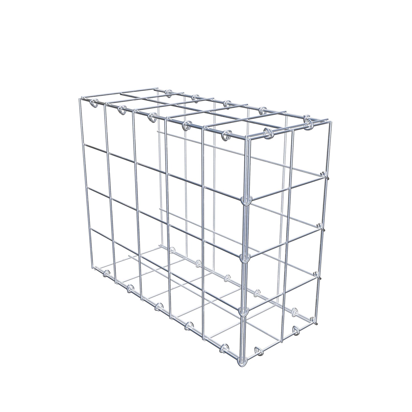 Type 2 oplegkorf 50 cm x 40 cm x 20 cm (L x H x D), maaswijdte 10 cm x 10 cm, C-ring