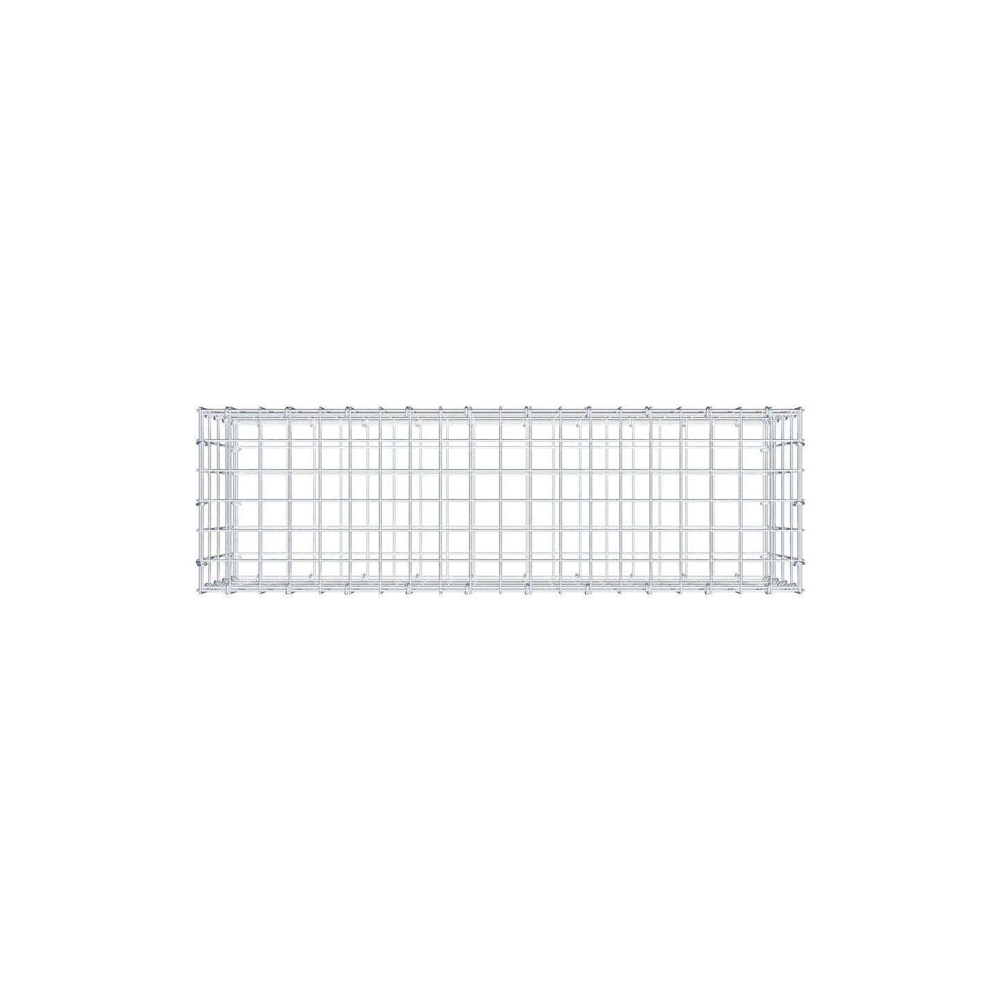 Gabião 100 cm x 40 cm x 30 cm (C x A x P), malhagem 5 cm x 10 cm, anel C