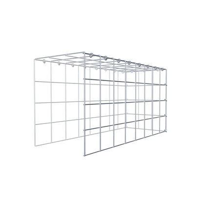 Add-on schanskorf type 4 80 cm x 40 cm x 30 cm (L x H x D), maaswijdte 10 cm x 10 cm, C-ring