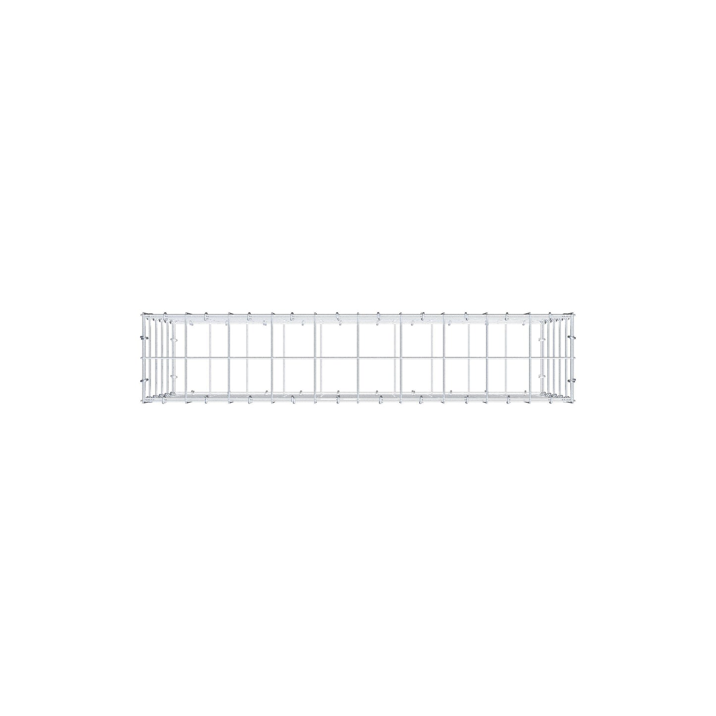 Gabion 100 cm x 50 cm x 20 cm (L x H x D), maskestørrelse 10 cm x 10 cm, C-ring