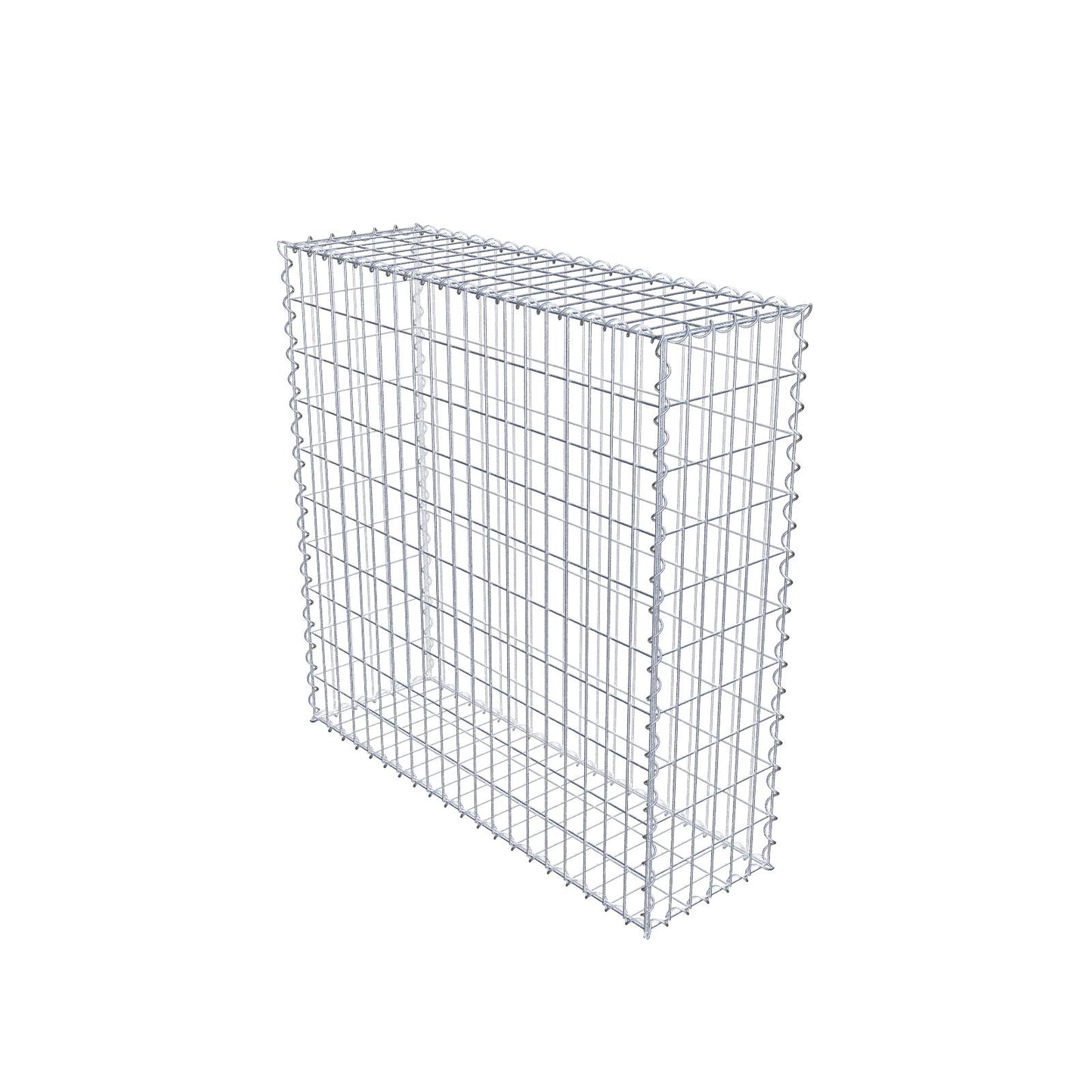 Gabion 100 cm x 100 cm x 30 cm (L x H x D), mesh size 5 cm x 10 cm, spiral