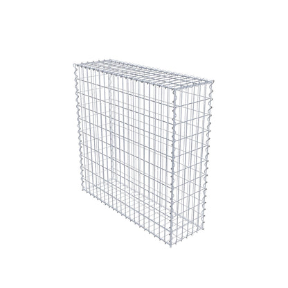 Gabion 100 cm x 100 cm x 30 cm (L x H x D), mesh size 5 cm x 10 cm, spiral