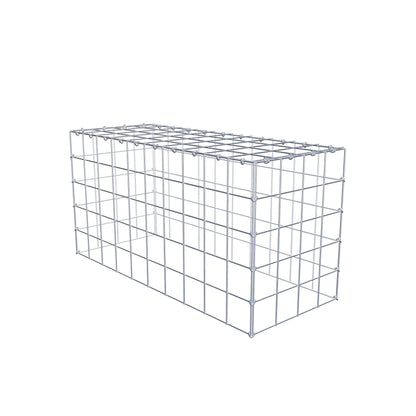 Type 3 oplegkorf 100 cm x 50 cm x 40 cm (L x H x D), maaswijdte 10 cm x 10 cm, C-ring