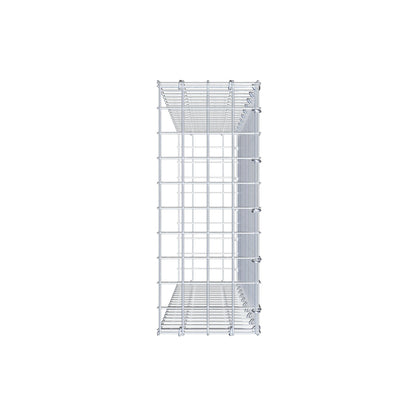 Type 2 oplegkorf 100 cm x 20 cm x 50 cm (L x H x D), maaswijdte 5 cm x 5 cm, C-ring
