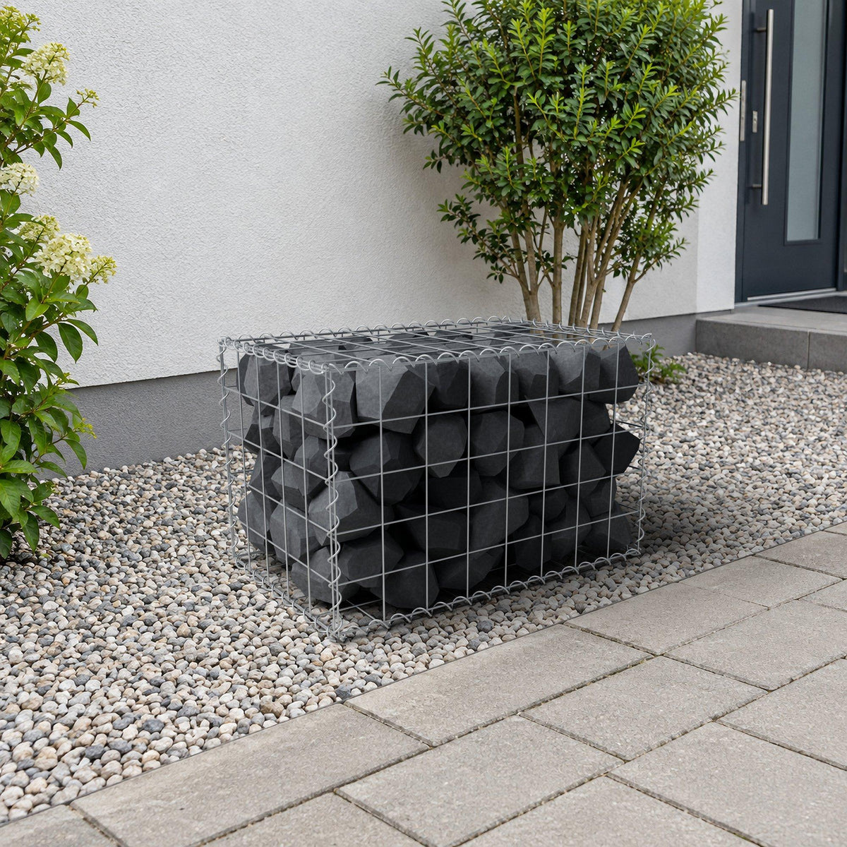 Gabion 80 cm x 50 cm x 50 cm (L x H x P), mailles 10 cm x 10 cm, spirale